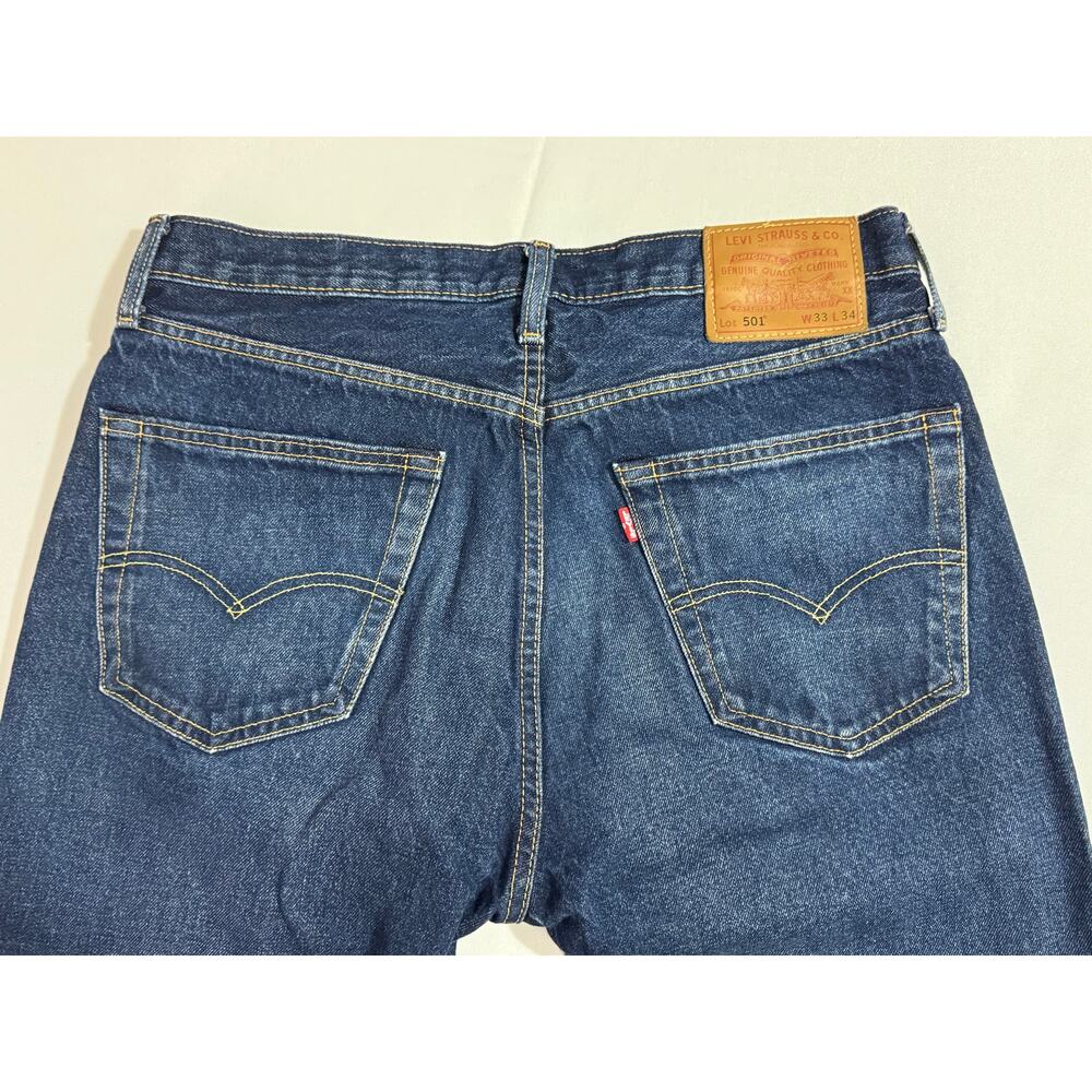 Vintage Levi's BIG E Blue Denim Jeans Button Fly Mens 33 x 34 - Picture 10 of 13